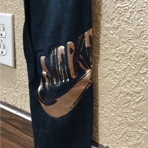 Nike leggings medium black with gold logo